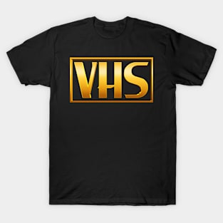 Retro Gold VHS 80s Design T-Shirt